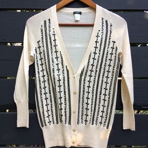 J. Crew  Sequin Falls Cardigan black embellished